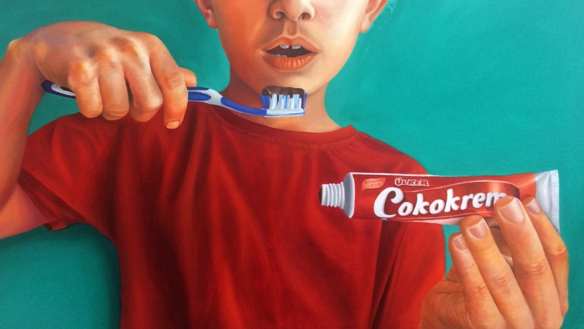 chocolate Çokokrem kapitalizm Oil Painting photorealism photorealistic portrait Tüketim ulker