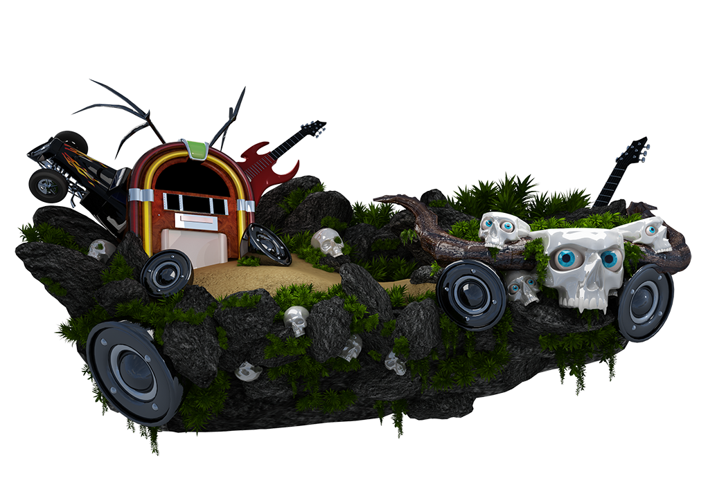Redefine Studio Coole Kids Club vray 3ds max 3D fantasy Island paint Circus Roses rock dezpro studios dezpro grass plants