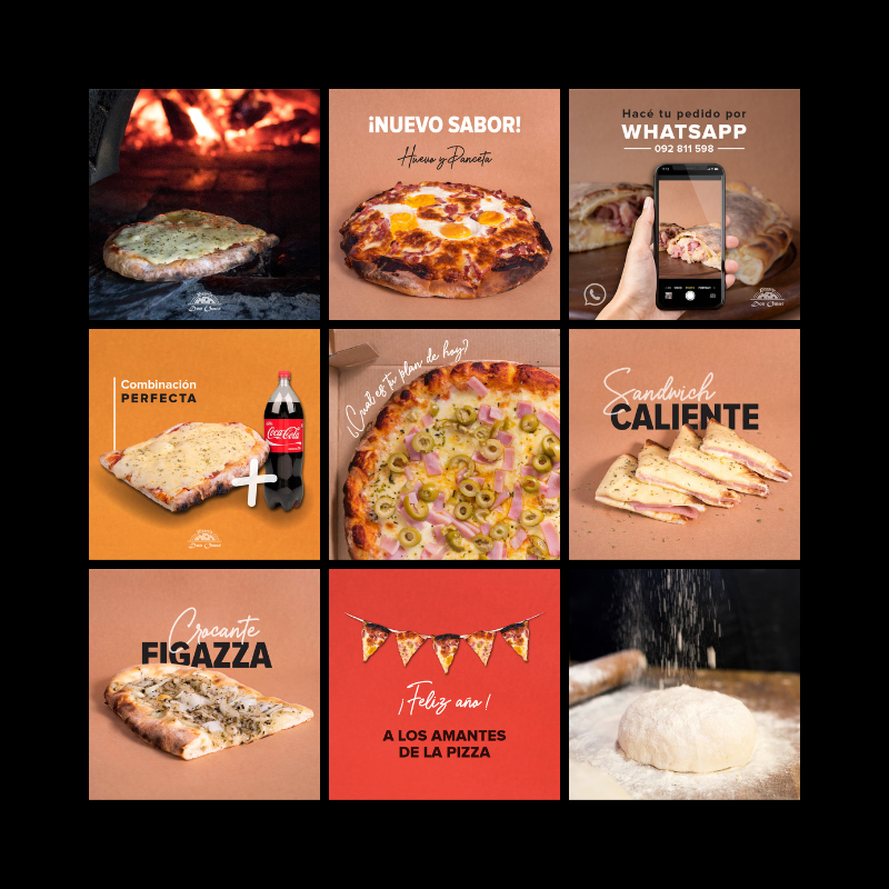branding  comida restaurante Food  identidad visual instagram Pizza pizzeria redes sociales social media