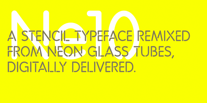 font design stencil Typeface Ne10