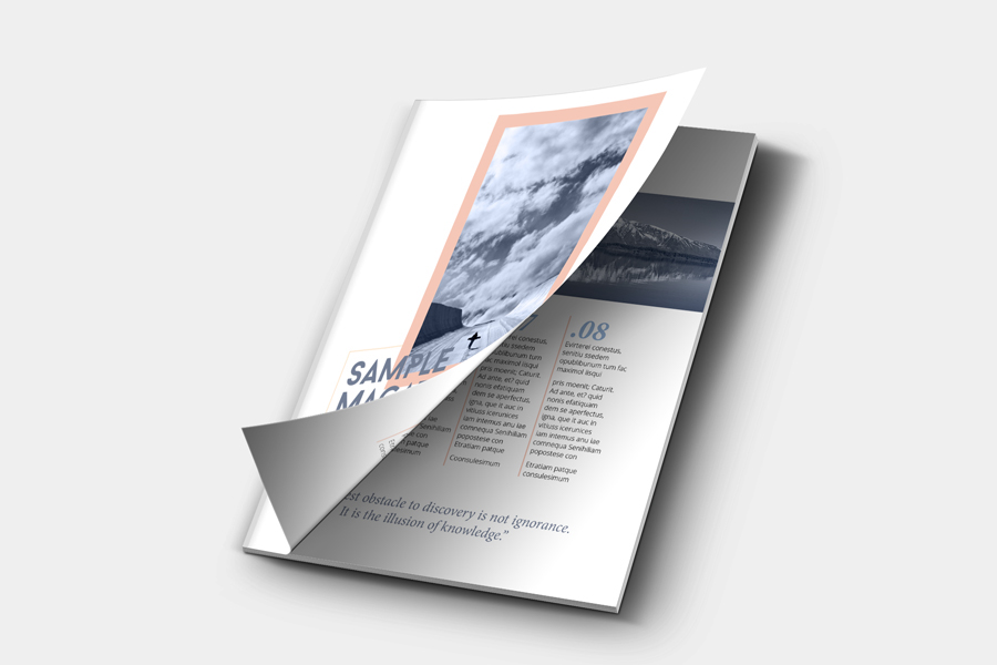 template brochure magazine minimal contemporary sports outdoors Ski Surf snowboard colours