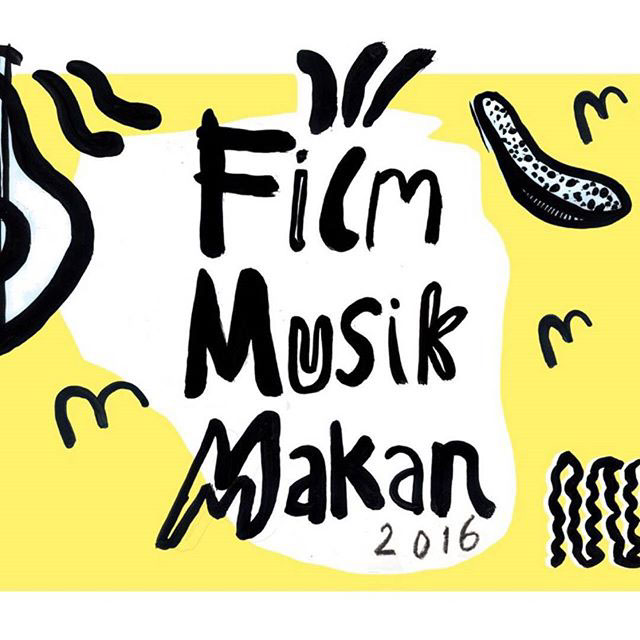 Film   movie eat music Event poster handdrawing typography   experimental