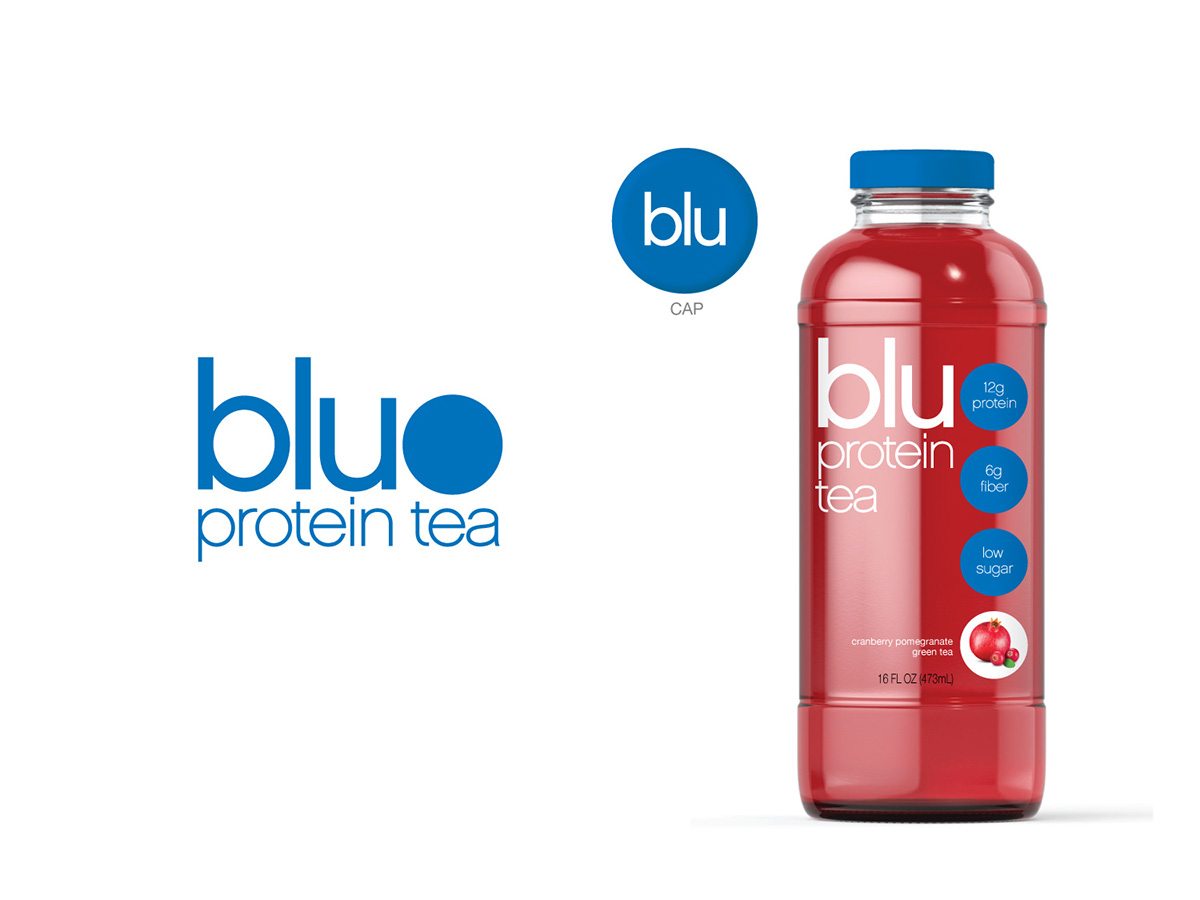 tea protein bludot simple clean modern beverage Iced tea water sports drink energy