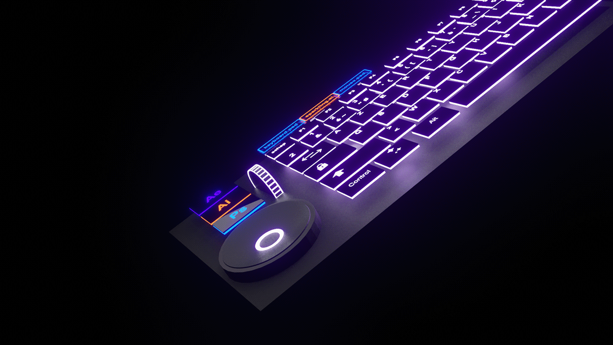 3D adobe blender keyboard mouse product design  stylus