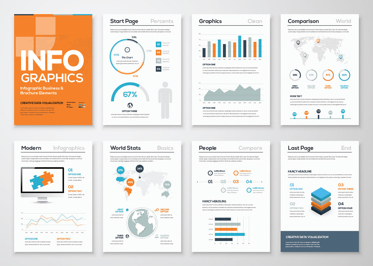 free freebie infographic infographics template brochure a4 inspiration creative Illustrator ai download graph info graphic