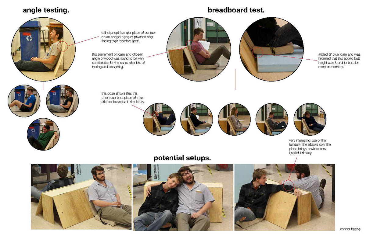 furniture library studio Collaborative comfort seating sit interaction design