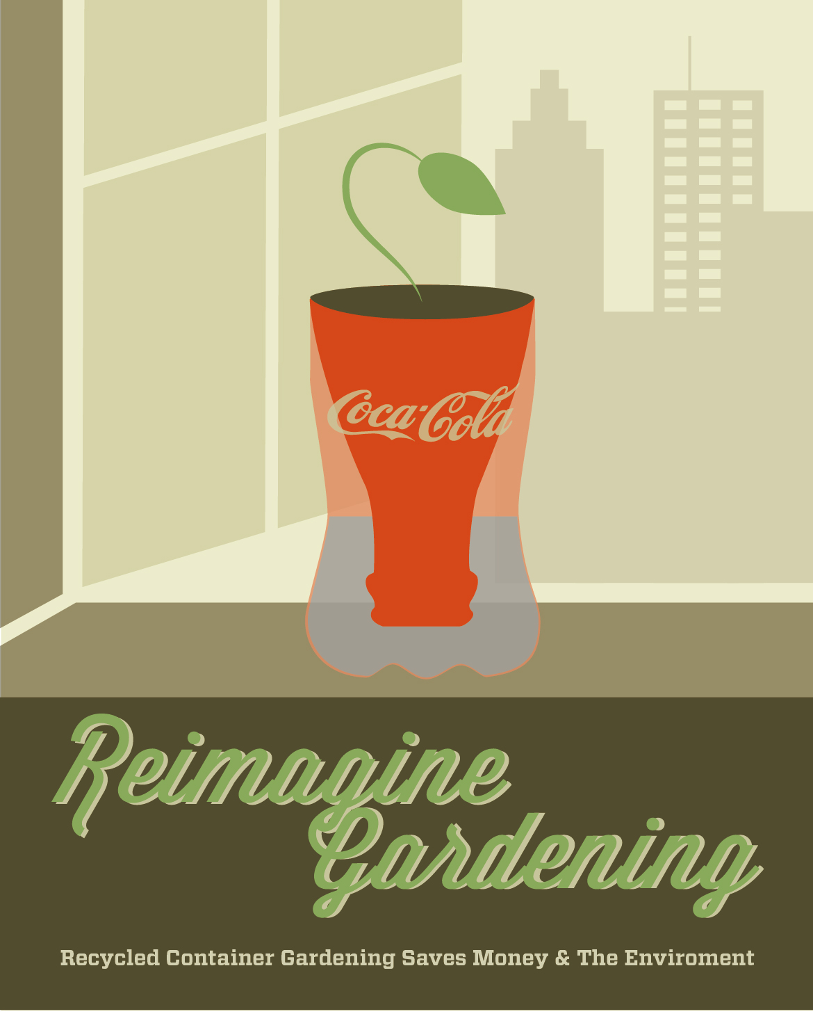 wpa Student work eco gardening gardening window garden apartment garden recycle repurpose