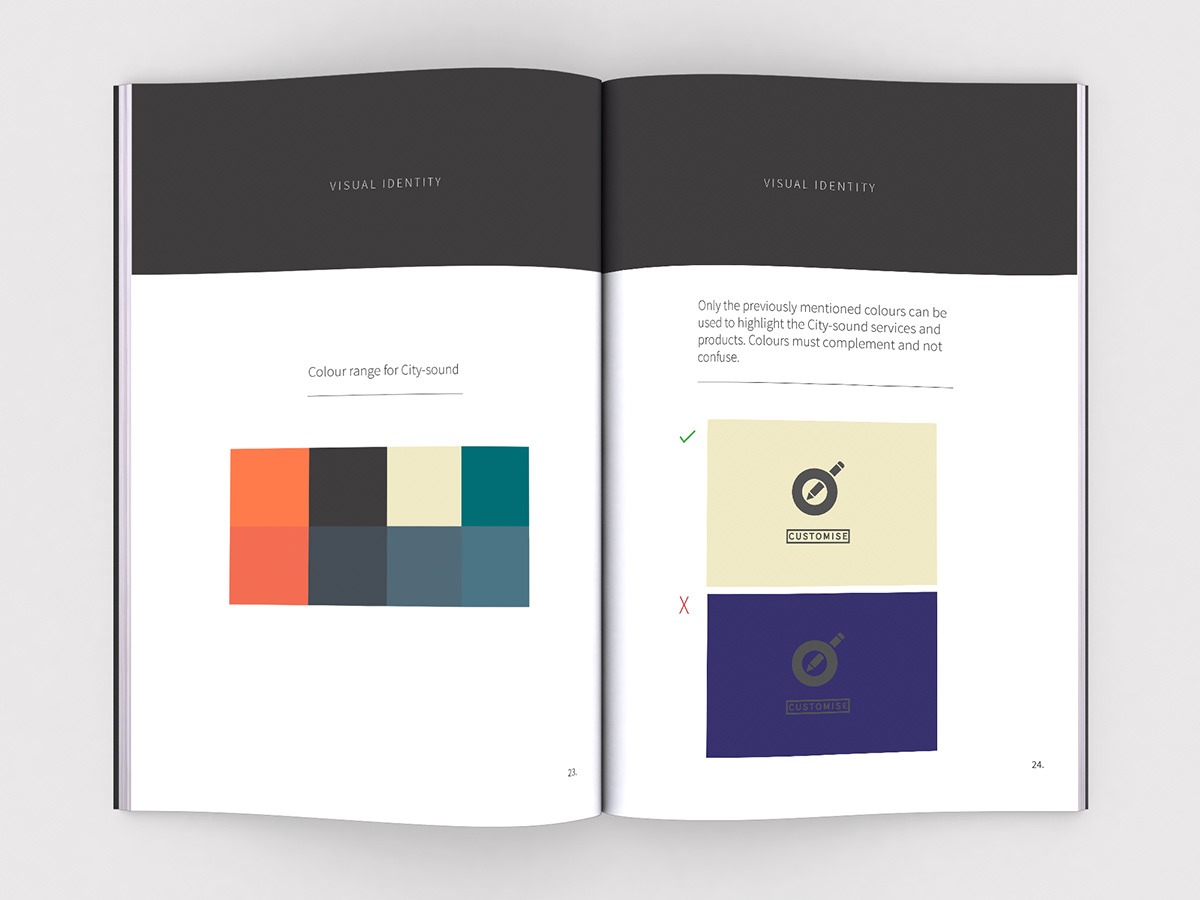 brand Guide book logo infomation Layout magazine identity guidelines simple flat Booklet print concept