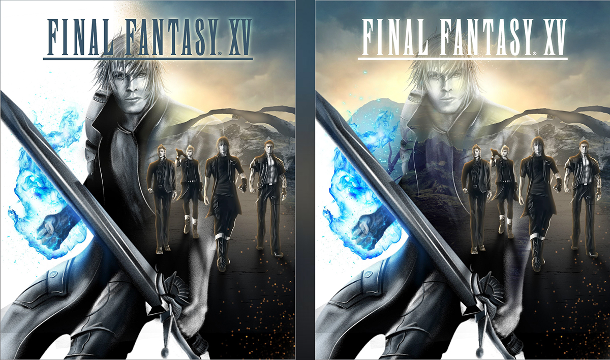 square enix key art Final Fantasy XV Box Art Digital Art  Video Games playstation xbox composition Advertising 