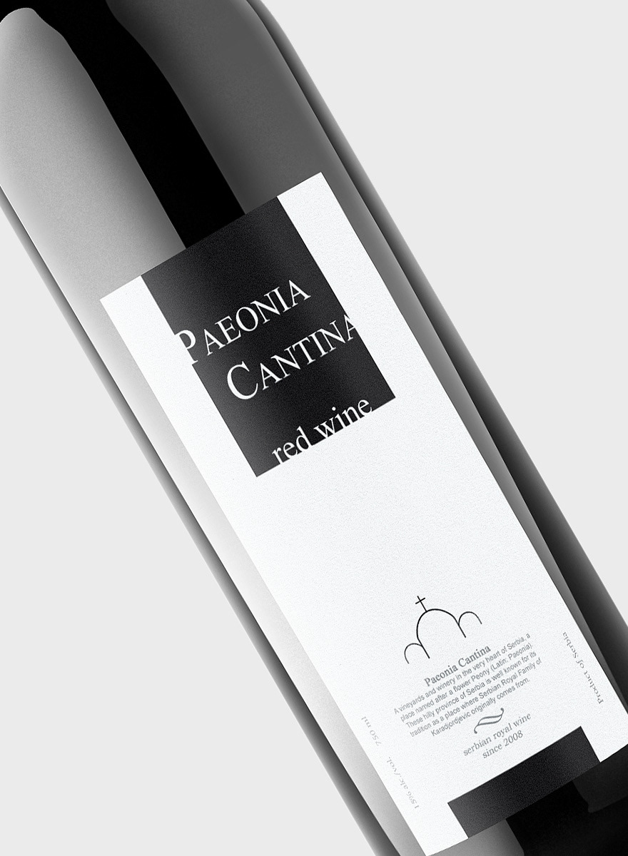 Paeonia Cantina wine wine label Label bottle