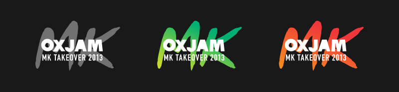 Oxjam MK Takeover brand logo milton keynes Oxfam gig poster Event