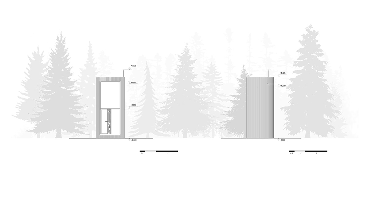 meditation cabin Competition wood active building design Latvia Ozolini forest cabins