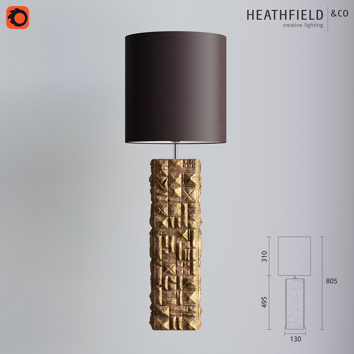 Heathfield & Co 3 table lamps FREE 3d models on Behance