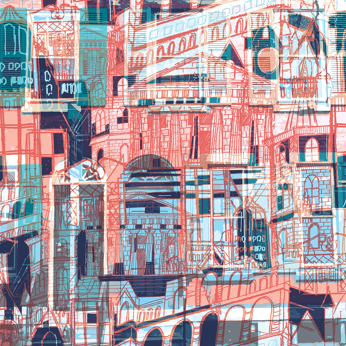 sketch doodles digital Linesandcurves city Ps25Under25 prints Patterns surfacedesign Textiles art