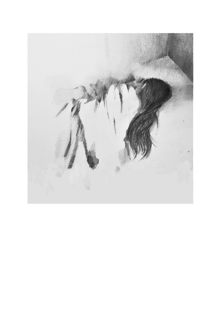 selfportrait sleep graphite dream julia santa olalla paper