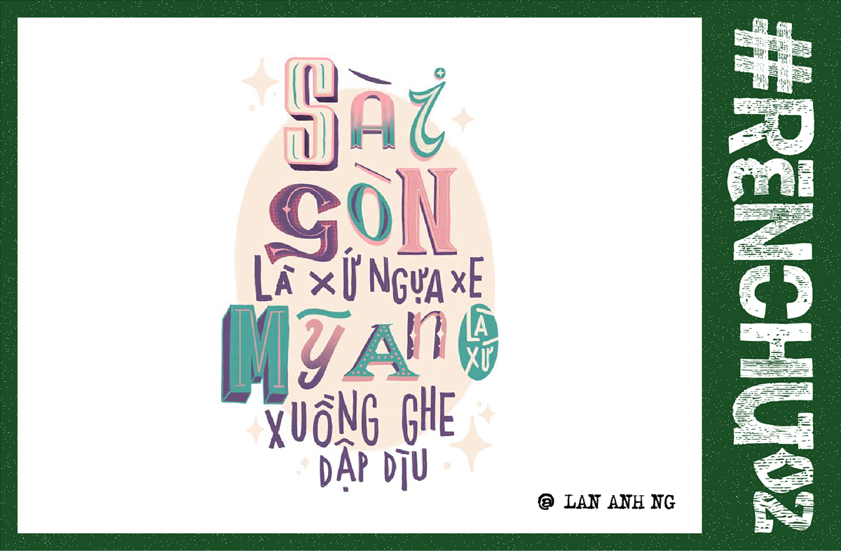 Calligraphy   design du lich đa năng hoi an hue sai gon typography   viet nam vietnam