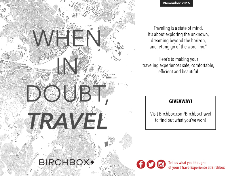 birchbox brands cosmetics kit Travel airport