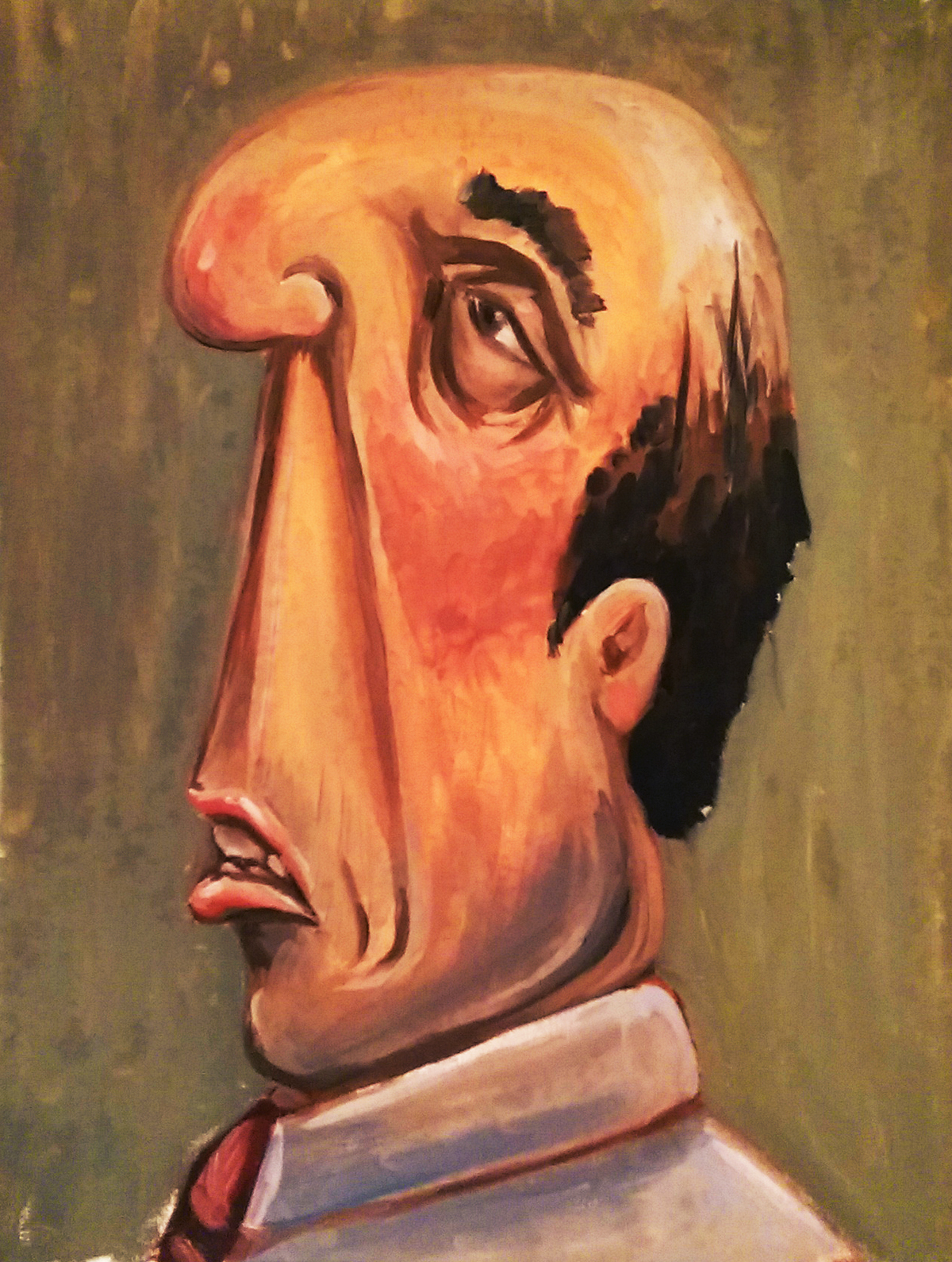 portrait Portraiture oil paint caricature   alla prima traditional