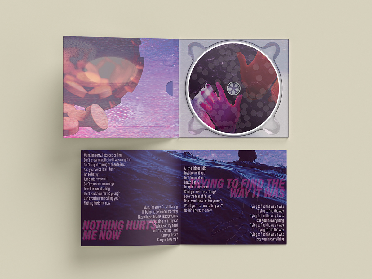 design graphic design  photoshop Illustrator music cd CD cover CD design song