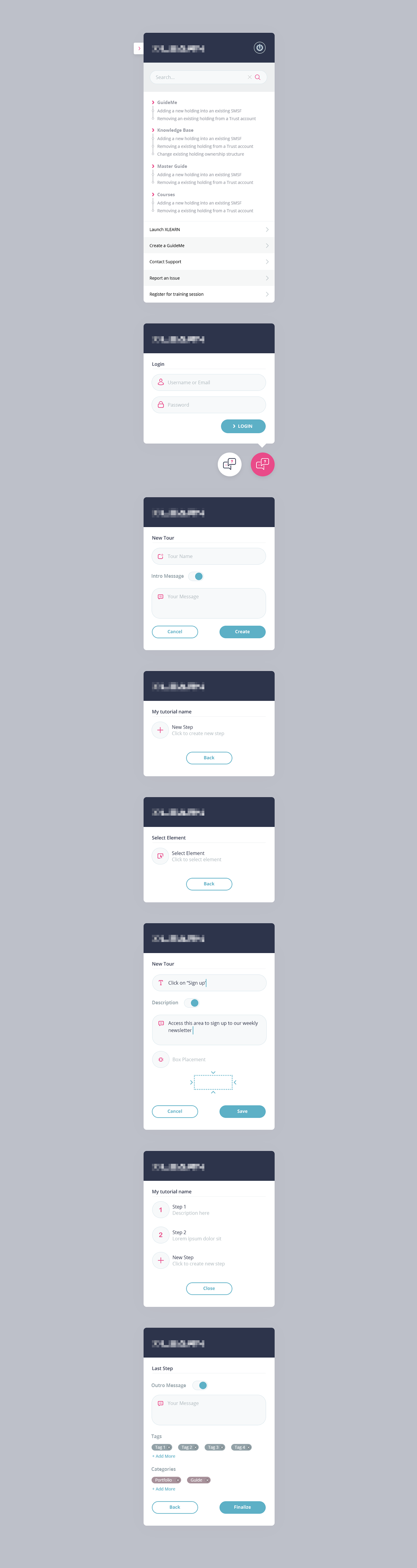chat flow helpdesk steps UX web web app widget icons live