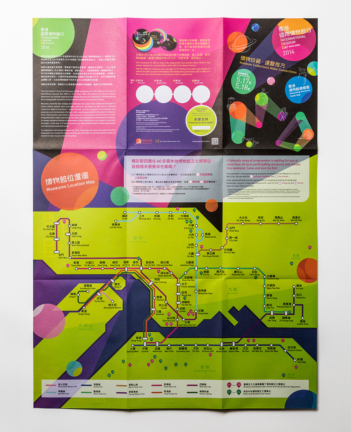 International Museum Day poster guide map memo pad balloon Exhibition  identity colorful visionplus