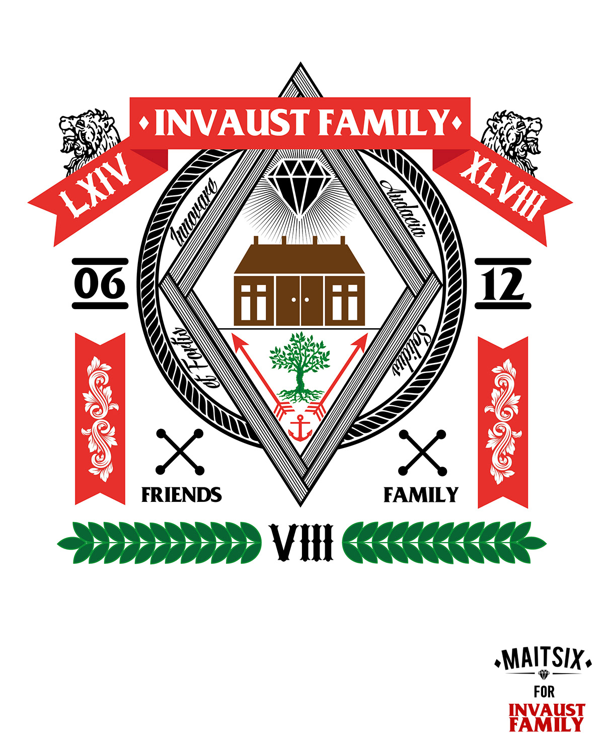 Invaust family artwork t-shirt graphic