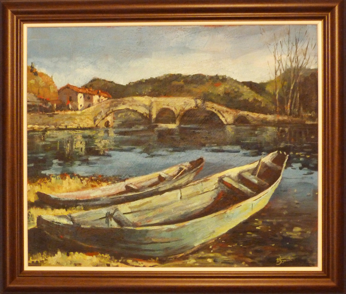 Paintings oil canvas river
