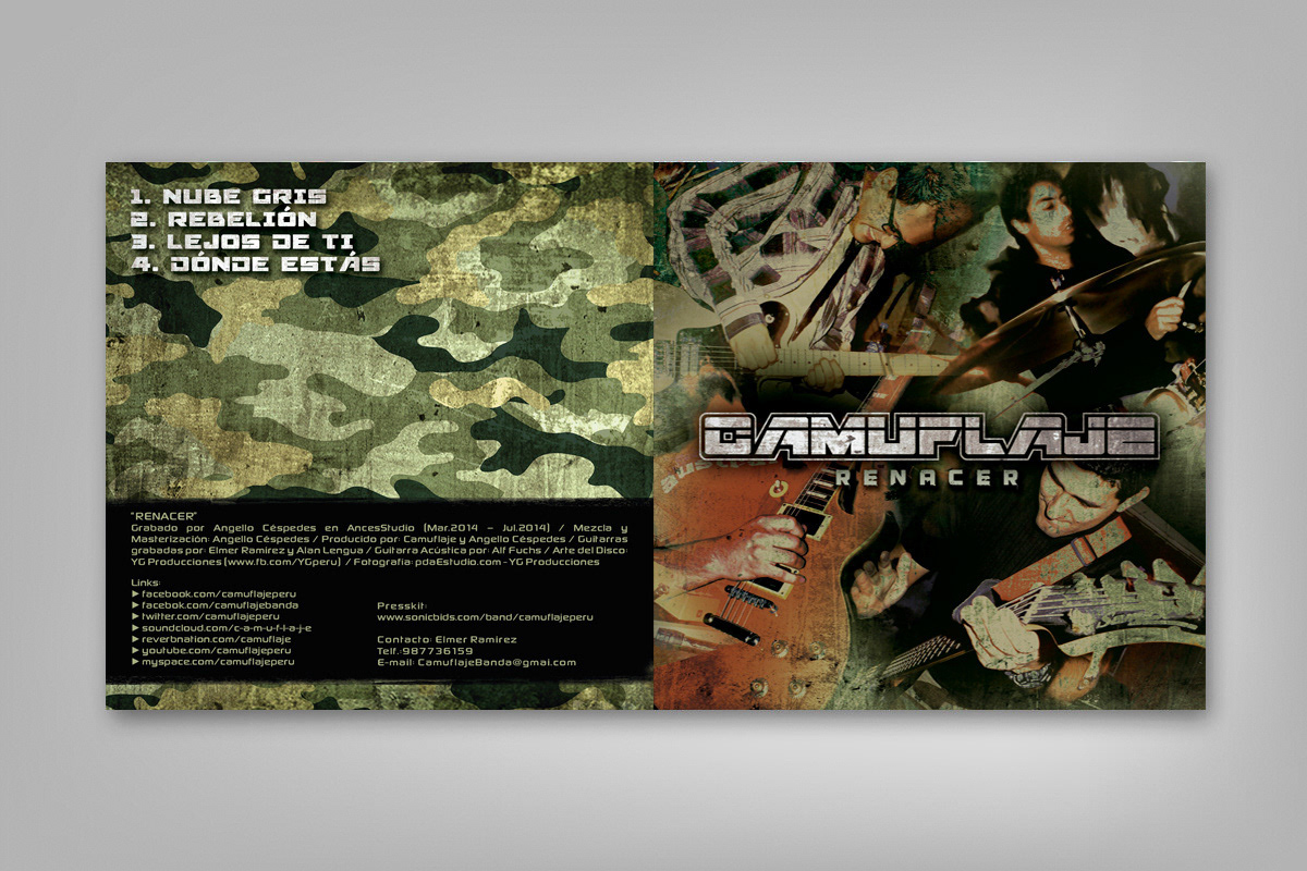 banda de rock diseño gráfico diseño para portada portada de CD