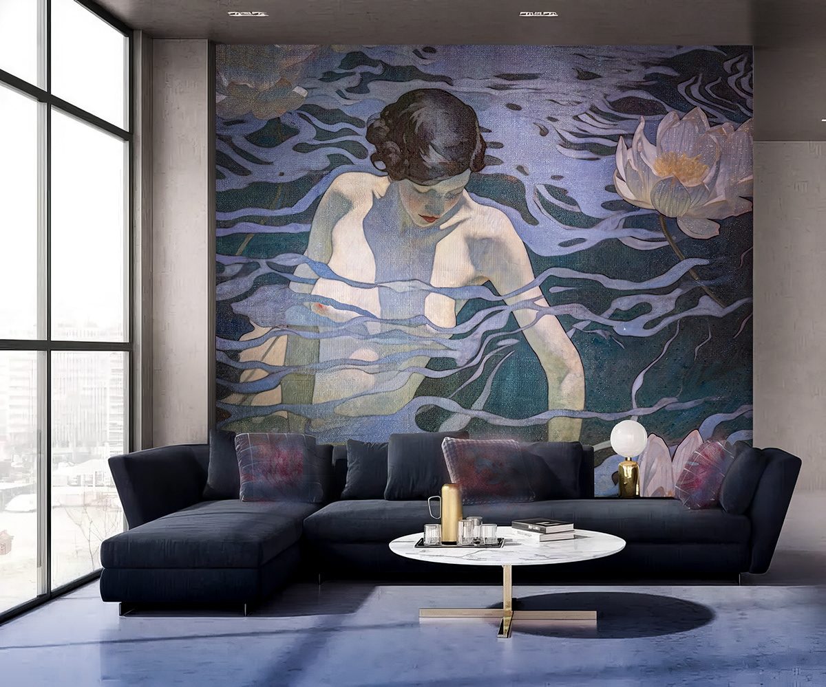 Mural mural art painting   interior design  Hospitality hotel