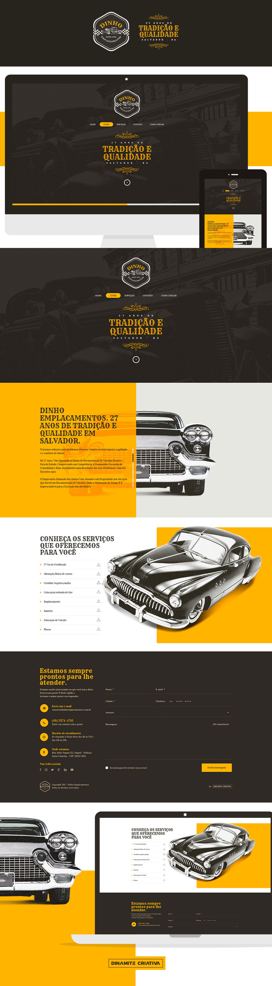 car Website interface web Webdesign Florianopolis dinamite criativa Propaganda publicidade