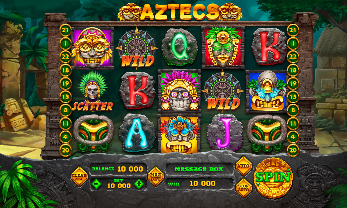 Online slot game for SALE - "Aztecs" on Behance
