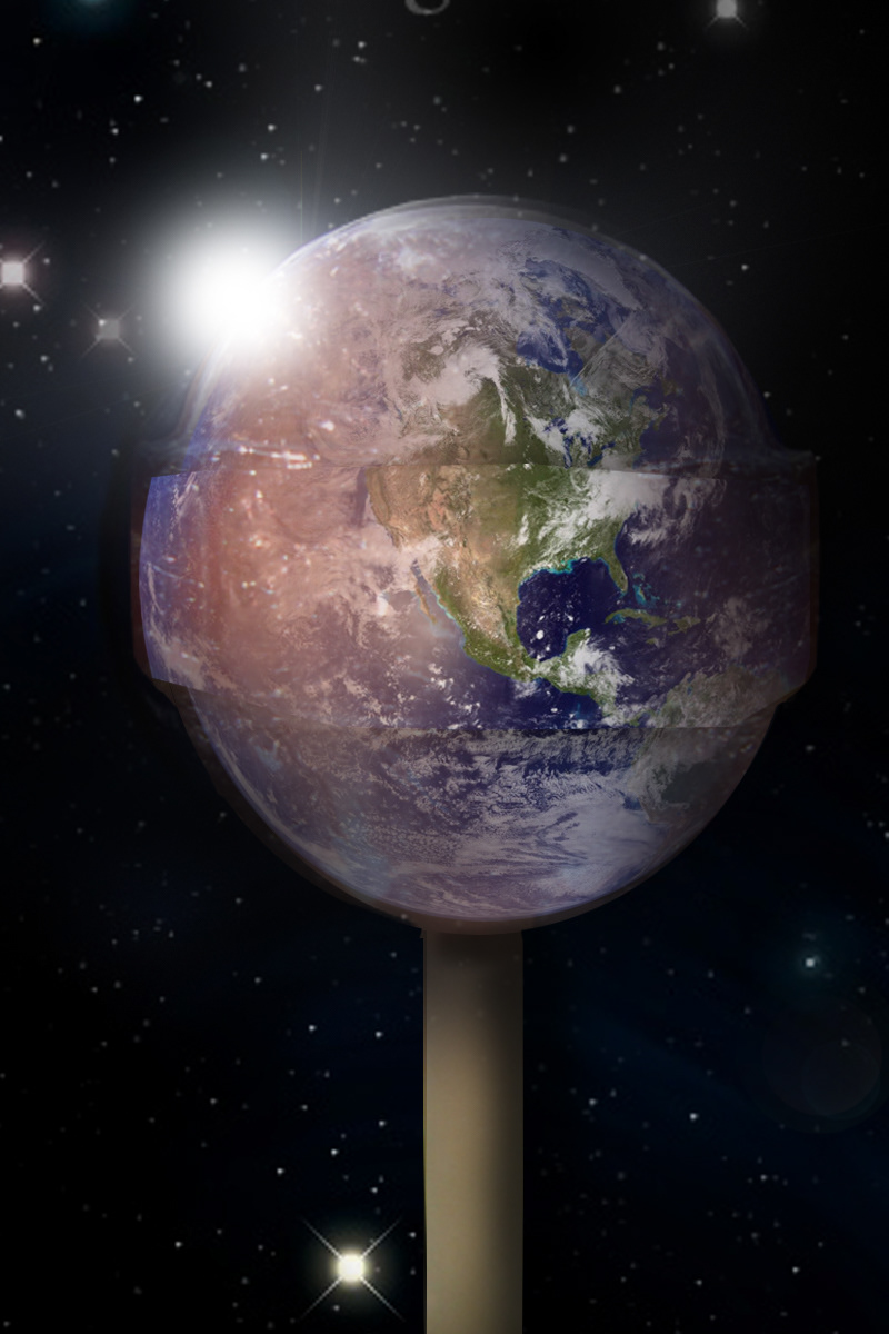 cosmo world lollipop earth universe manipulation Sun pink