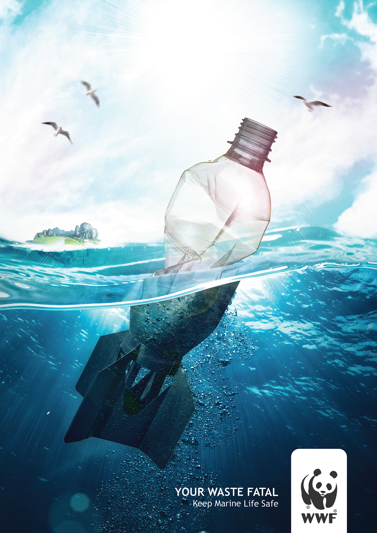 pollution WWF sea Seawater creative concept tamer Tamer Shams dubai Submarine life