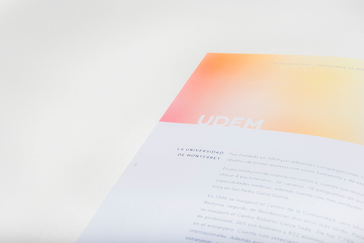 daad udem book divinity CRGS universidad monterrey University mexico White holographic foil waterfall prism