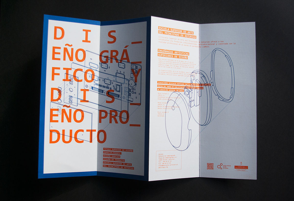 esapa escuela de diseño folletos Plegado creativo educación brochure