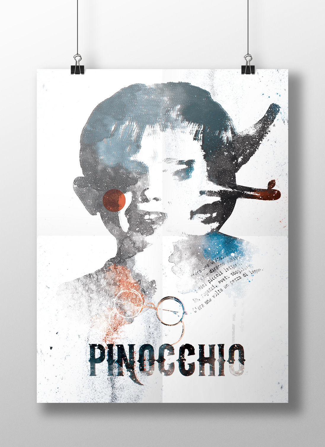 movie poster pinocchio graphic design digital illustrated