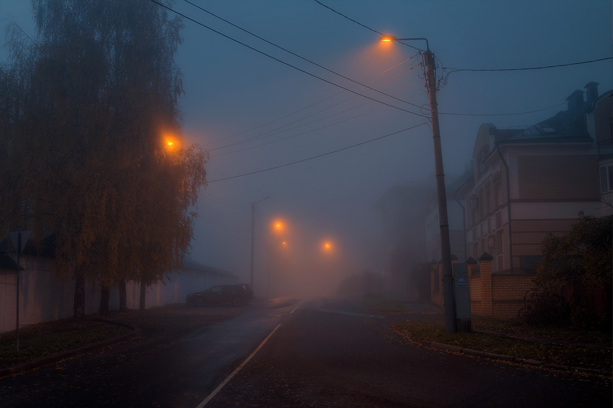 Landscape Photography  Russia autumn fog foliage mist paysage city north