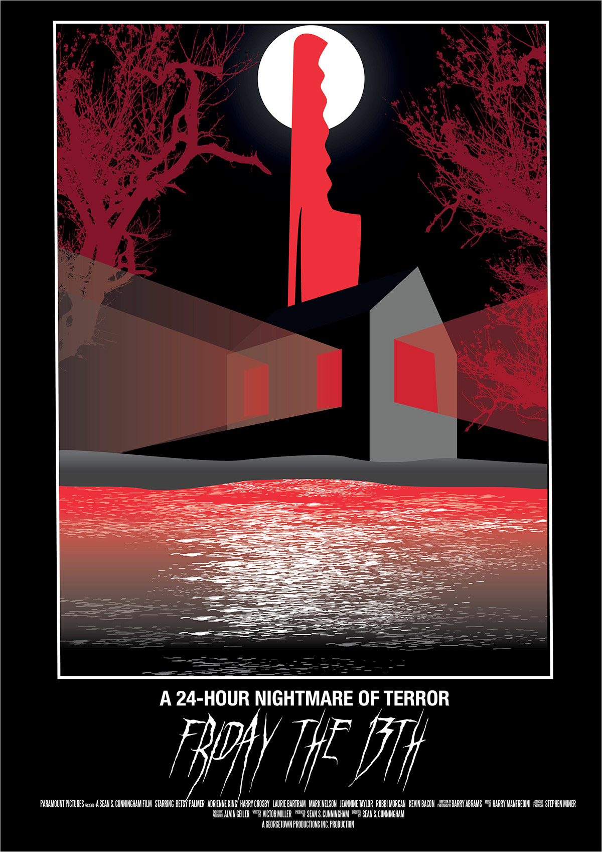Friday The 13th poster art vector art horror