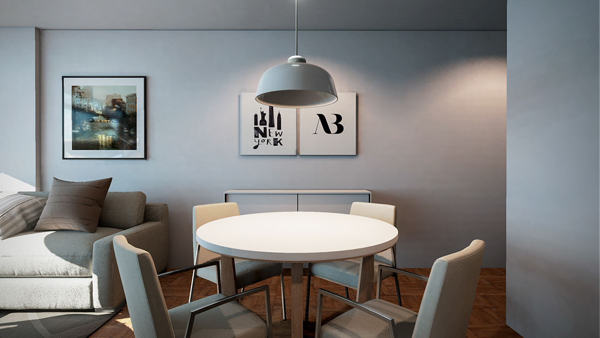 Interior Unreal Engine UE4 archviz 3D apartment decoration