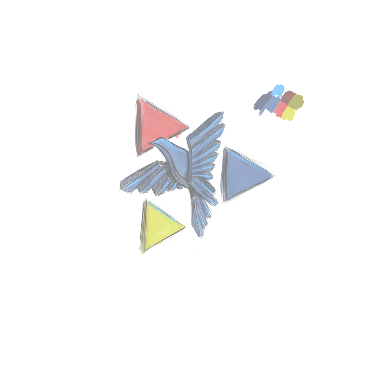 bird bright design logo