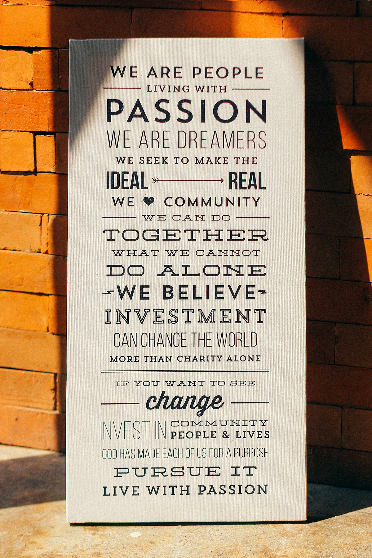 live with passion passion purpose typography poster manifesto Fuel.ph coffee shop