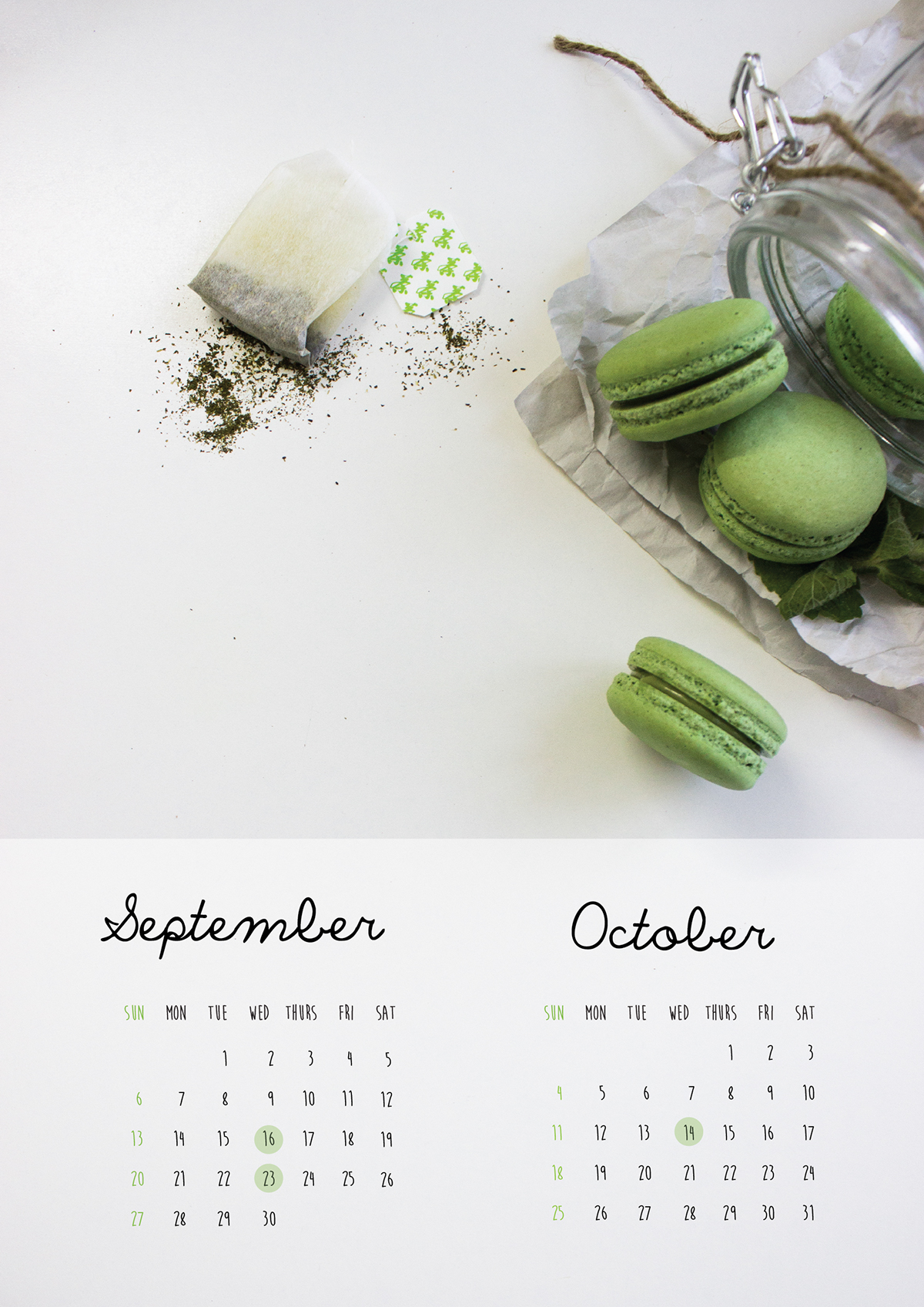 food styling photography Photography  macaron fruits calendar design bakery