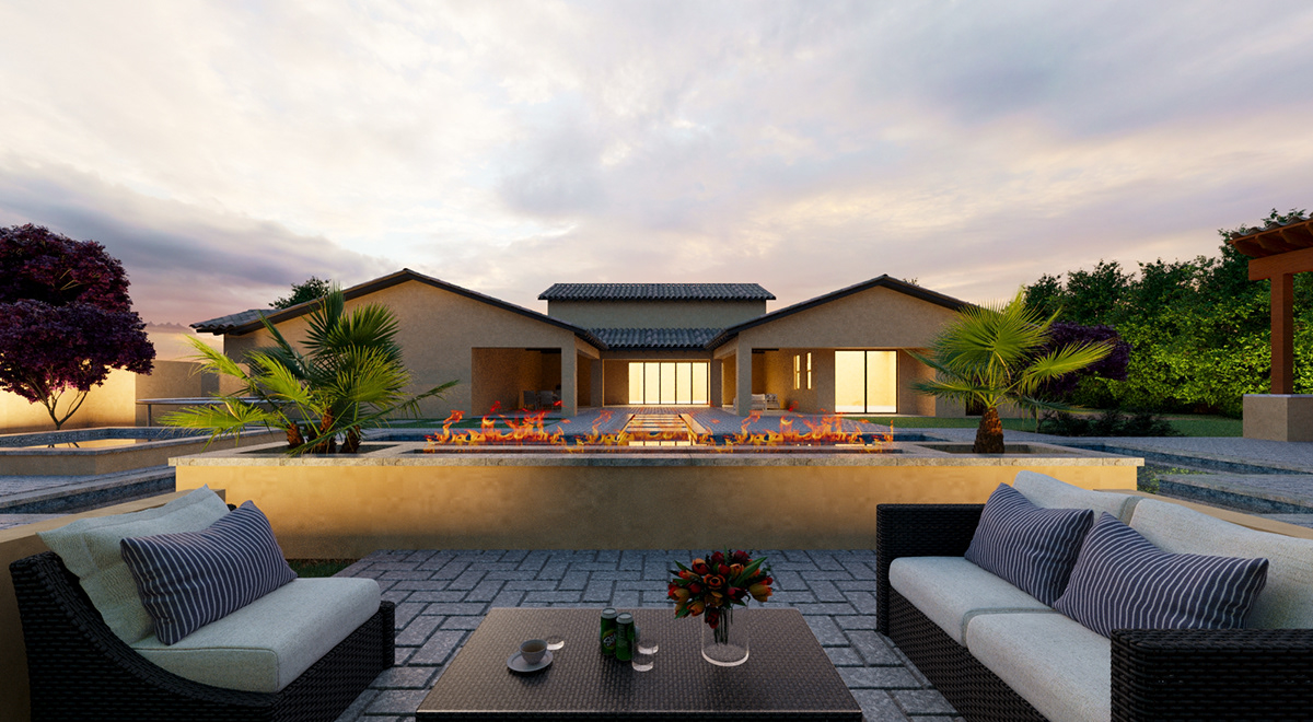 house architecture Render visualization 3ds max exterior archviz modern corona design