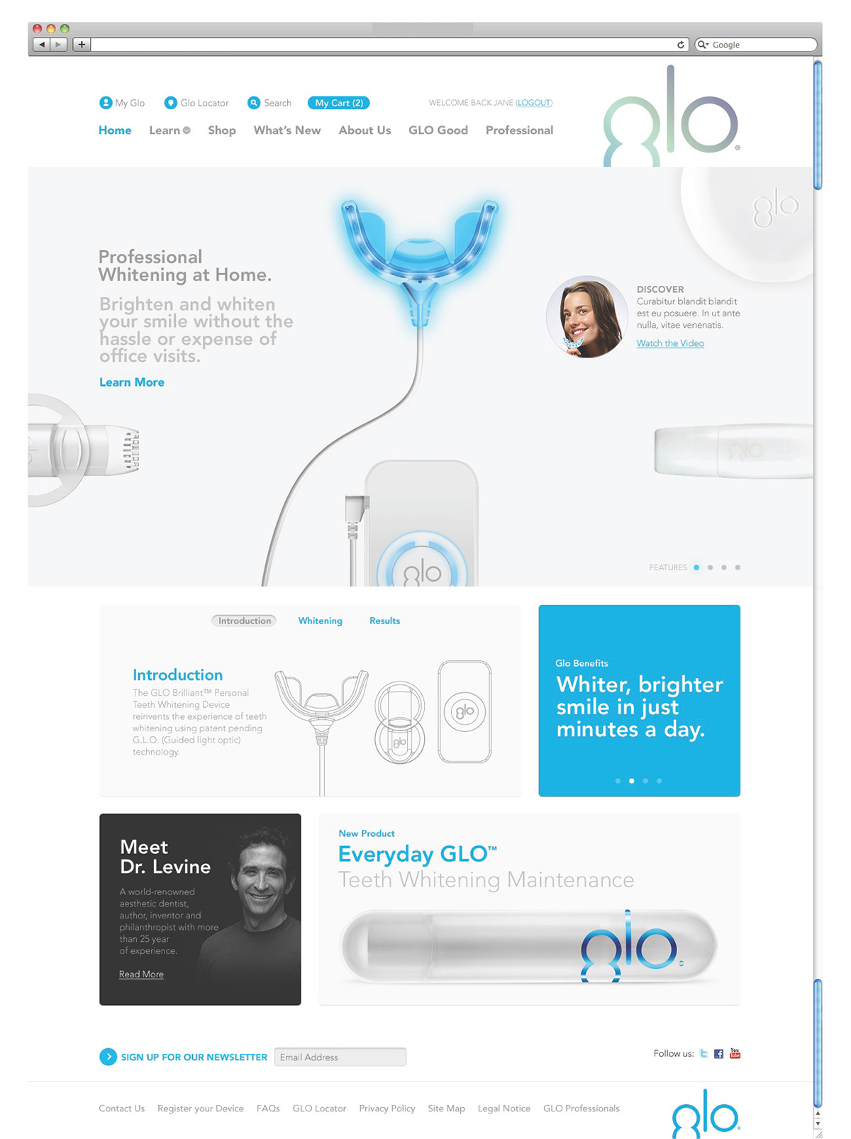Ecommerce glo science Glo Technology UX design wireframes commerce teeth Storyboards LBi axure