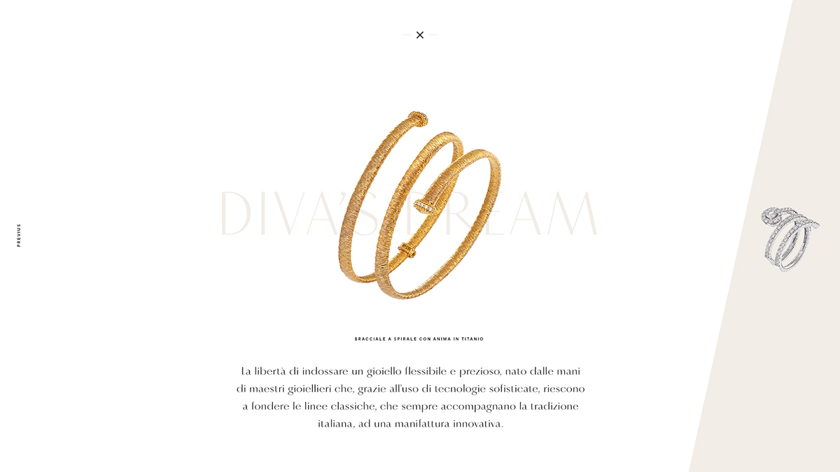 art direction  UI/UX interaction gioielli jewels Piero Milano AQuest storytelling   Love
