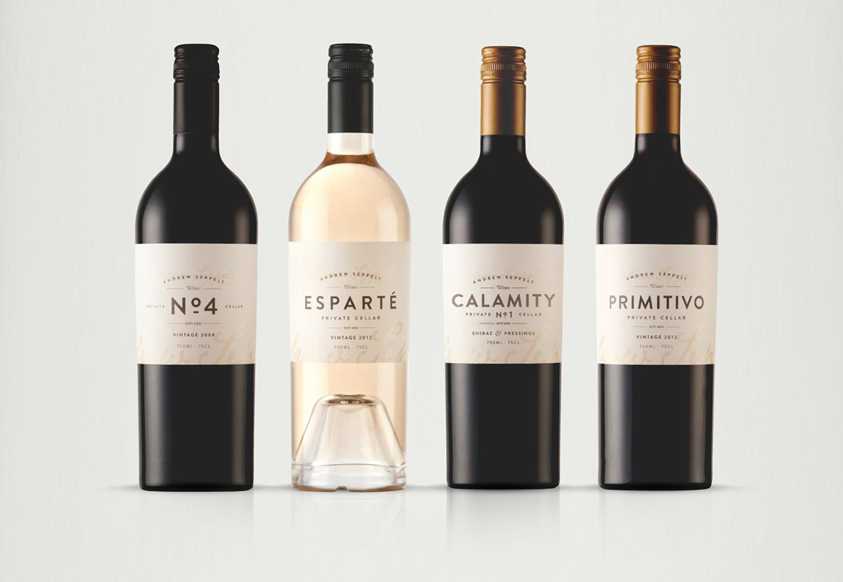 wine label design Calamity No.1 wine