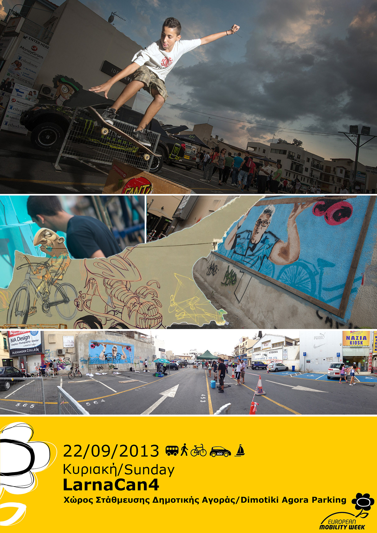 european mobility week Larnaca2013 posters LarnacaMunicipality