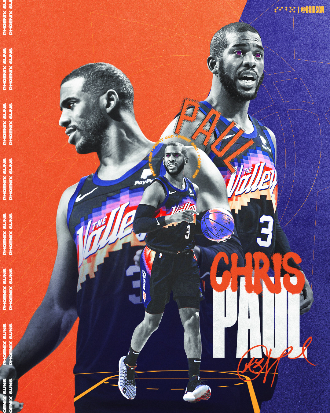 basketball Chris Paul Phoenix Suns SMSports sports graphics The Valley