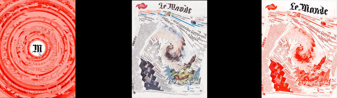 Bart Van der leck poster affiche rvb museum design shape chloe marchand Le Monde world newspaper