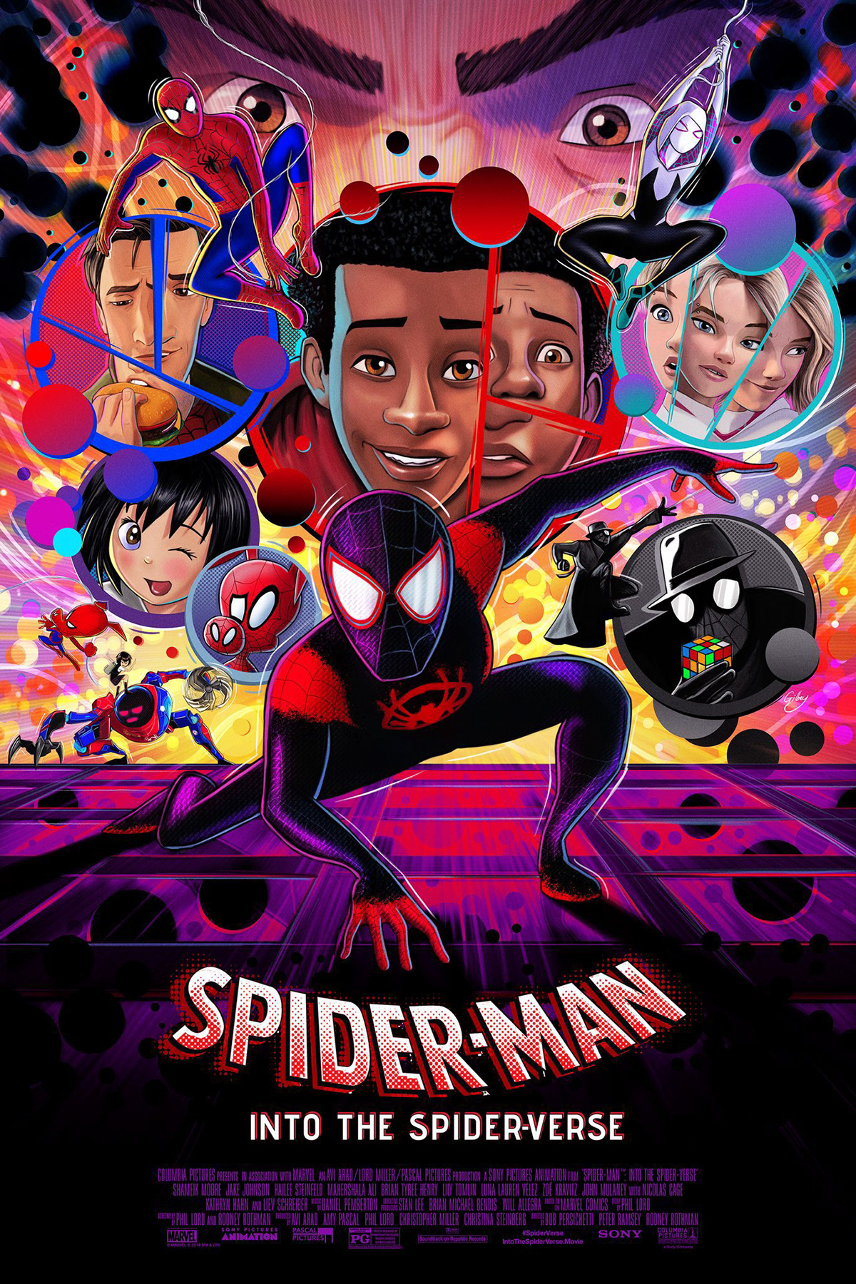 animation  filmposter marvel MilesMorales movieposter Sony spidergwen spiderman spiderverse